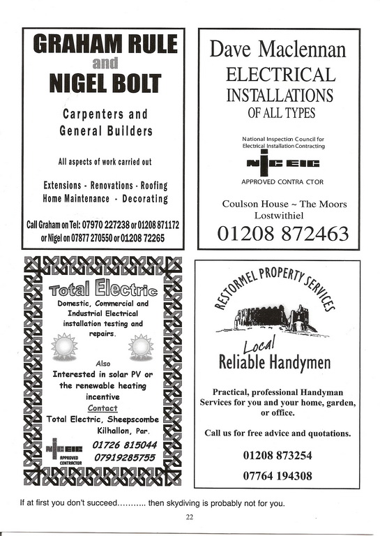 8th Lostwithiel Charity Beer Festival Programme - Page 22